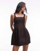 & Other Stories & Other Stories square neck mini dress with full hem in brown - 1