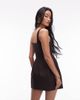 & Other Stories & Other Stories square neck mini dress with full hem in brown - 3