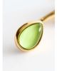 & Other Stories & Other Stories square stud gemstone drop earrings in cream and green-Multi - 3
