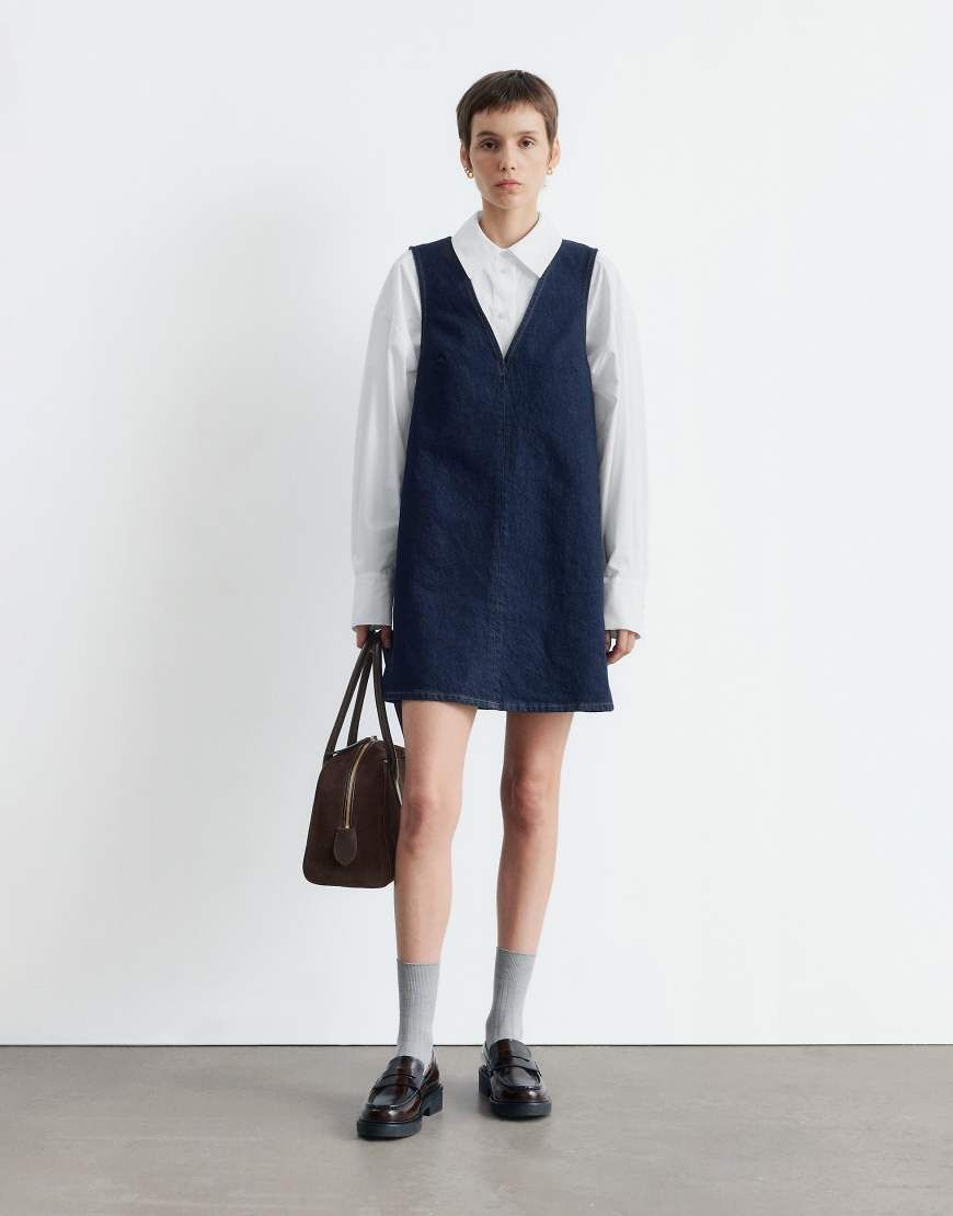 other stories denim dress & Buy Amarra Dress Style colourway-laylalongsleeve Other Stories denim button COLOR:Wine Blue denim mini dress
