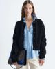& Other Stories & Other Stories strong shoulder cropped structured cardigan in navy - 1