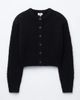 & Other Stories & Other Stories strong shoulder cropped structured cardigan in navy - 4