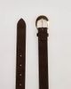 & Other Stories & Other Stories suede circle buckle belt in brown - 2