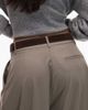 & Other Stories & Other Stories suede circle buckle belt in brown - 3