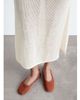 & Other Stories & Other Stories suede ruched ballet flats in burnt orange-Copper - 2