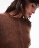 & Other Stories & Other Stories supersoft mohair and wool blend cardigan in brown - 4