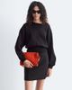 & Other Stories & Other Stories sweater with volume sleeves and deep cuffs in chocolate brown-Black - 3
