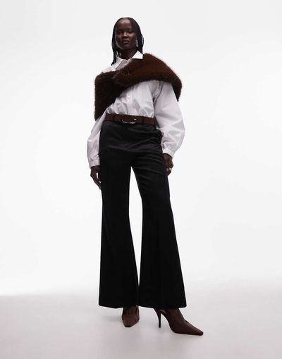 & Other Stories & Other Stories tailored flared pants in black