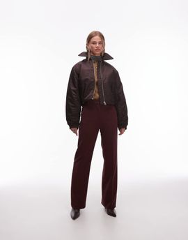 & Other Stories & Other Stories tailored flared pants in burgundy