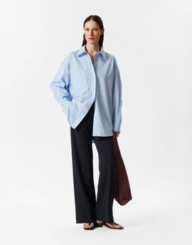 & Other Stories & Other Stories tailored flared pants in navy blue