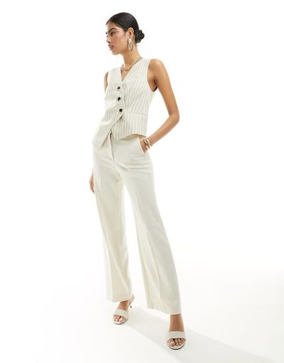 & Other Stories & Other Stories tailored flared pants in off-white
