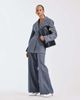& Other Stories & Other Stories tailored wool blend wide leg pants in dusty blue - part of a set-Navy - 1
