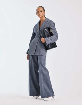 & Other Stories & Other Stories tailored wool blend wide leg pants in dusty blue - part of a set-Navy