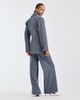& Other Stories & Other Stories tailored wool blend wide leg pants in dusty blue - part of a set-Navy - 3