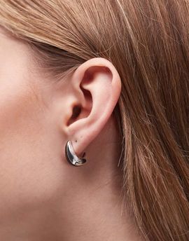 & Other Stories & Other Stories teardrop stud earrings in emerald and gold tone-Multi