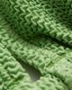 & Other Stories & Other Stories textured crinkle triangle bikini top with removable padding in green - 2