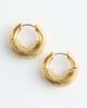 & Other Stories & Other Stories thick twist hoops in gold - 2