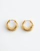 & Other Stories & Other Stories thick twist hoops in gold - 4