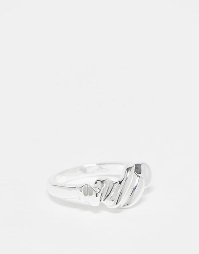 & Other Stories & Other Stories thin twist ring in silver