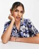 & Other Stories & Other Stories tie waist mini dress in floral print-Blue - 4