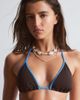 & Other Stories & Other Stories triangle bikini top in brown with blue trim - 2