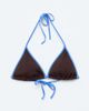& Other Stories & Other Stories triangle bikini top in brown with blue trim - 4