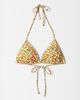 & Other Stories & Other Stories triangle tie up bikini top with removable padding in yellow delicate flower print - 1
