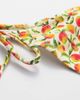 & Other Stories & Other Stories triangle tie up bikini top with removable padding in yellow delicate flower print - 3