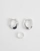 & Other Stories & Other Stories twisted hoop and cuff earrings set in silver tone - 1