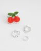 & Other Stories & Other Stories twisted hoop and cuff earrings set in silver tone - 2