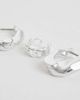 & Other Stories & Other Stories twisted hoop and cuff earrings set in silver tone - 4