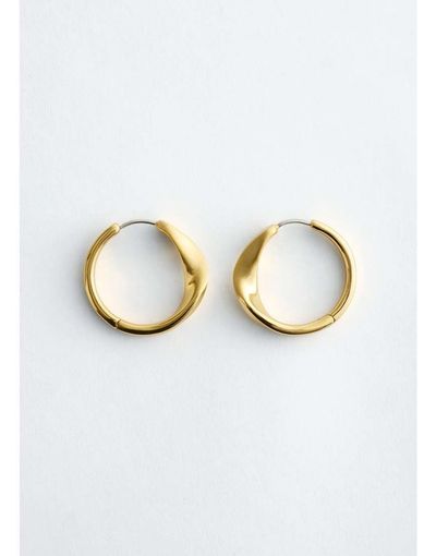 & Other Stories & Other Stories twisted hoop earrings in gold