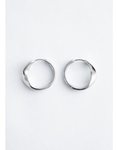 & Other Stories & Other Stories twisted hoop earrings in silver