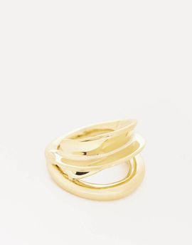 & Other Stories & Other Stories twisted sculpt ring in gold tone