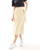 & Other Stories & Other Stories utility asymmetric wrap midi skirt with pocket detail in natural-Neutral - 1