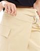 & Other Stories & Other Stories utility asymmetric wrap midi skirt with pocket detail in natural-Neutral - 2