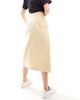 & Other Stories & Other Stories utility asymmetric wrap midi skirt with pocket detail in natural-Neutral - 3
