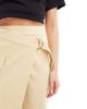 & Other Stories & Other Stories utility asymmetric wrap midi skirt with pocket detail in natural-Neutral - 4