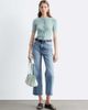 & Other Stories & Other Stories wide fit cropped jeans in mid blue vintage wash - 1