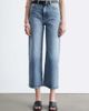 & Other Stories & Other Stories wide fit cropped jeans in mid blue vintage wash - 3