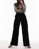 & Other Stories & Other Stories wide leg velvet pants in black - 1