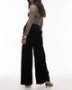 & Other Stories & Other Stories wide leg velvet pants in black - 2