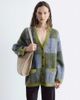 & Other Stories & Other Stories wool & mohair blend patchwork cardigan in green - 1