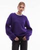 & Other Stories & Other Stories wool and mohair mix drop shoulder sweater in purple - 1