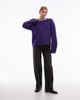 & Other Stories & Other Stories wool and mohair mix drop shoulder sweater in purple - 3
