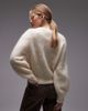 & Other Stories & Other Stories wool and mohair mix sweater with volume sleeves in off white - 4