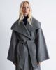 & Other Stories & Other Stories wool belted maxi coat with funnel neck in gray - 1