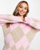 & Other Stories & Other Stories wool blend argyle sweater in pink - 3