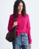 & Other Stories & Other Stories wool blend bouclé sweater with shoulder pads in bright pink - 1