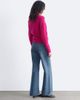 & Other Stories & Other Stories wool blend bouclé sweater with shoulder pads in bright pink - 4